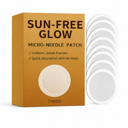 Sun-Free Glow Patch, 7 Pieces Round Micro-Tip Beauty Patches, Peel and Place Body Glow patch fes or Easy Routine Use, No-Mess Self-Tanning Patches Format for Travel, Daily Beauty and On-the-Go Care